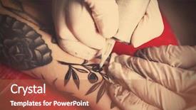  Presentation with art close up of professional - Theme enhanced with body modification - professional tattoo artist doing tattoo background and a  colored foreground