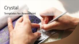  Presentation with drawing art therapy - PPT layouts having body modification - professional tattoo artist drawing sketch background and a  colored foreground