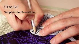  Presentation with tattoo - PPT layouts having body modification - professional tattoo artist drawing sketch background and a  colored foreground