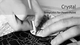  Presentation with drawing expressive art therapy - Beautiful PPT theme featuring body modification - professional tattoo artist drawing sketch backdrop and a  colored foreground