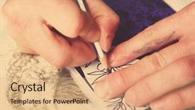  Presentation with drawing expressive art therapy - Beautiful slides featuring body modification - professional tattoo artist drawing sketch backdrop and a  colored foreground