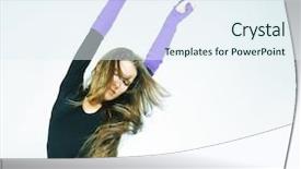  Presentation with long hair - Audience pleasing presentation theme consisting of body motion - beautiful dancer with long hair backdrop and a sky blue colored foreground