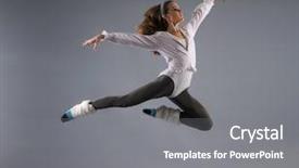  Presentation with sporty - Presentation theme with body motion - young attractive sporty and sexy background and a gray colored foreground