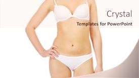  Presentation with slim body - PPT theme featuring body-of-slim-woman background and a lemonade colored foreground