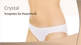  Presentation with slim body - Audience pleasing theme consisting of body-of-slim-young-woman backdrop and a lemonade colored foreground