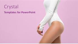  Presentation with skin care natural - Slides consisting of body-of-young-beautiful-fit background and a lemonade colored foreground