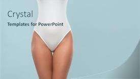  Presentation with skin care natural - PPT theme having body-of-young-beautiful-fit background and a lemonade colored foreground