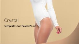  Presentation with skin care natural - PPT layouts having body-of-young-beautiful-fit background and a lemonade colored foreground