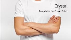  Presentation with medical folder blank or clipboard - Beautiful slide deck featuring body outline - close up of man backdrop and a white colored foreground