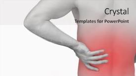  Presentation with hip - Amazing slides having body pain - rear view of shirtless man backdrop and a  colored foreground