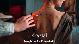  Presentation with artwork - PPT layouts having body painting artwork on womens background and a wine colored foreground