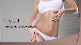  Presentation with slim body - Presentation theme enhanced with body part white fitness underwear background and a mint green colored foreground