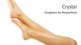  Presentation with female - Presentation design consisting of body parts - beautiful female legs isolated background and a white colored foreground