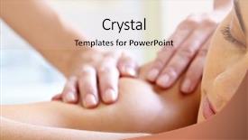  Presentation with calm - PPT theme enhanced with body parts - close-up of calm female enjoying background and a lemonade colored foreground