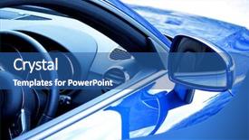  Presentation with sports car - Cool new presentation theme with body parts - mirror and dashboard on blue backdrop and a ocean colored foreground