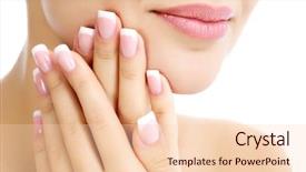  Presentation with body - Presentation theme consisting of body parts - part of female face background and a lemonade colored foreground