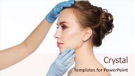  Presentation with plastic surgery - Theme enhanced with body parts - people cosmetology plastic surgery background and a lemonade colored foreground