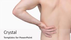  Presentation with hip - Colorful theme enhanced with body parts - rear view of shirtless man backdrop and a sky blue colored foreground