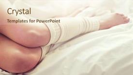  Presentation with rest - Theme featuring body parts - rest sleeping comfort and people background and a cream colored foreground