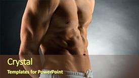  Presentation with black people - Slides featuring body parts - sport bodybuilding strength and people background and a tawny brown colored foreground