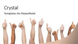  Presentation with women body - Amazing presentation theme having body parts concept - human backdrop and a white colored foreground