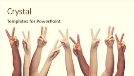  Presentation with women rights - Cool new PPT layouts with body parts concept - human backdrop and a white colored foreground