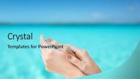  Presentation with spa concept - Presentation featuring body parts conspetics and spa background and a cyan colored foreground