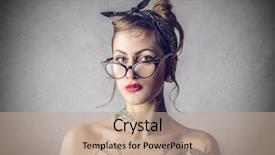  Presentation with alternative - Amazing presentation design having body piercings - alternative girl backdrop and a coral colored foreground