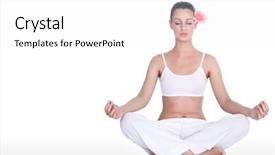  Presentation with healthy - Beautiful slide deck featuring body positions - portrait of healthy young woman backdrop and a white colored foreground