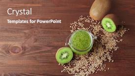  Presentation with kiwi - Presentation theme having body-scrub-and-kiwi background and a tawny brown colored foreground