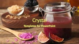  Presentation with table salt - Beautiful slides featuring rose petals shower - body scrub salt and fruits backdrop and a tawny brown colored foreground