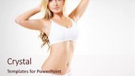  Presentation with weight loss - Cool new slide deck with body shapes - fit and sporty girl backdrop and a lemonade colored foreground