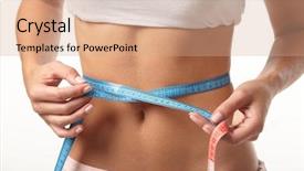  Presentation with healthy lifestyles - PPT theme with body shapes - healthy lifestyles concept background and a coral colored foreground