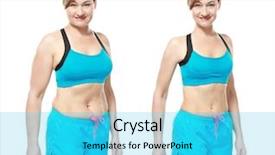  Presentation with weight loss - Cool new PPT theme with comparisons body image health - mature woman backdrop and a cyan colored foreground