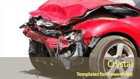  Presentation with truck accident - Amazing slides having body shop - auto accident truck hit right backdrop and a tawny brown colored foreground
