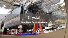  Presentation with body building - Amazing theme having body shop - image of a car backdrop and a gray colored foreground