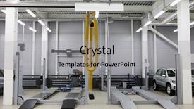  Presentation with repair shop - Theme with body shop - image of a repair garage background and a light gray colored foreground
