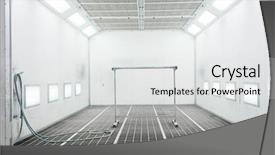  Presentation with spray paint - Theme featuring body shop - spray paint cabinet background and a white colored foreground