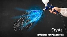  Presentation with gun - Beautiful slide deck featuring growing on agricultural field agriculture backdrop and a tawny brown colored foreground