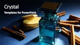  Presentation with perfume - Cool new slide deck with body spray - composition with modern male perfume backdrop and a black colored foreground
