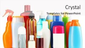  Presentation with personal care products - Beautiful presentation theme featuring body spray - lot of different cosmetic products backdrop and a  colored foreground
