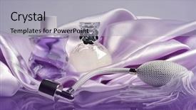  Presentation with perfume - PPT theme consisting of body spray - perfume background and a light gray colored foreground