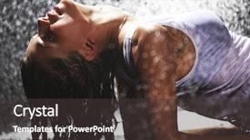  Presentation with spray - Slide deck having body spray - sexy woman in water studio background and a dark gray colored foreground