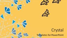  Presentation with blue gold - Presentation theme consisting of body transformation - blue fauna on gold background and a yellow colored foreground