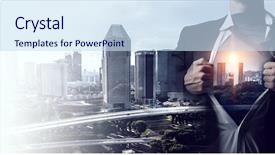  Presentation with super power - Slide deck with body transformation - he has business super power background and a  colored foreground