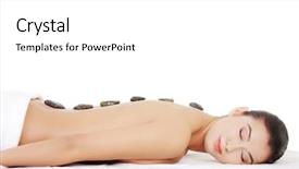  Presentation with spa meditation relaxing - Amazing slide set having body treatments - beauty woman relaxing in spa backdrop and a white colored foreground