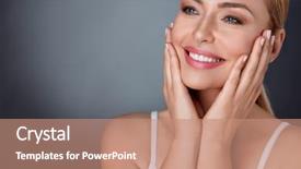  Presentation with spa - PPT theme consisting of body treatments - natural beauty portrait of beautiful background and a coral colored foreground