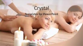  Presentation with women body - Colorful presentation design enhanced with body treatments - two young beautiful women relaxing backdrop and a  colored foreground