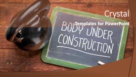  Presentation with personal development - Theme featuring body-under-construction-white-chalk background and a red colored foreground