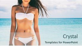  Presentation with woman nude body - Audience pleasing slides consisting of ab - beach bikini body woman backdrop and a sky blue colored foreground